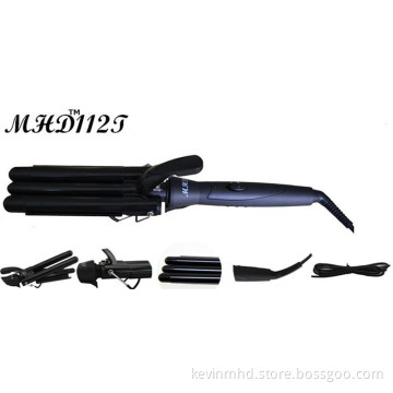 MHD-112T HOT selling Professional Ceramic Triple Barrel Waver Iron,PTC heater hair curler